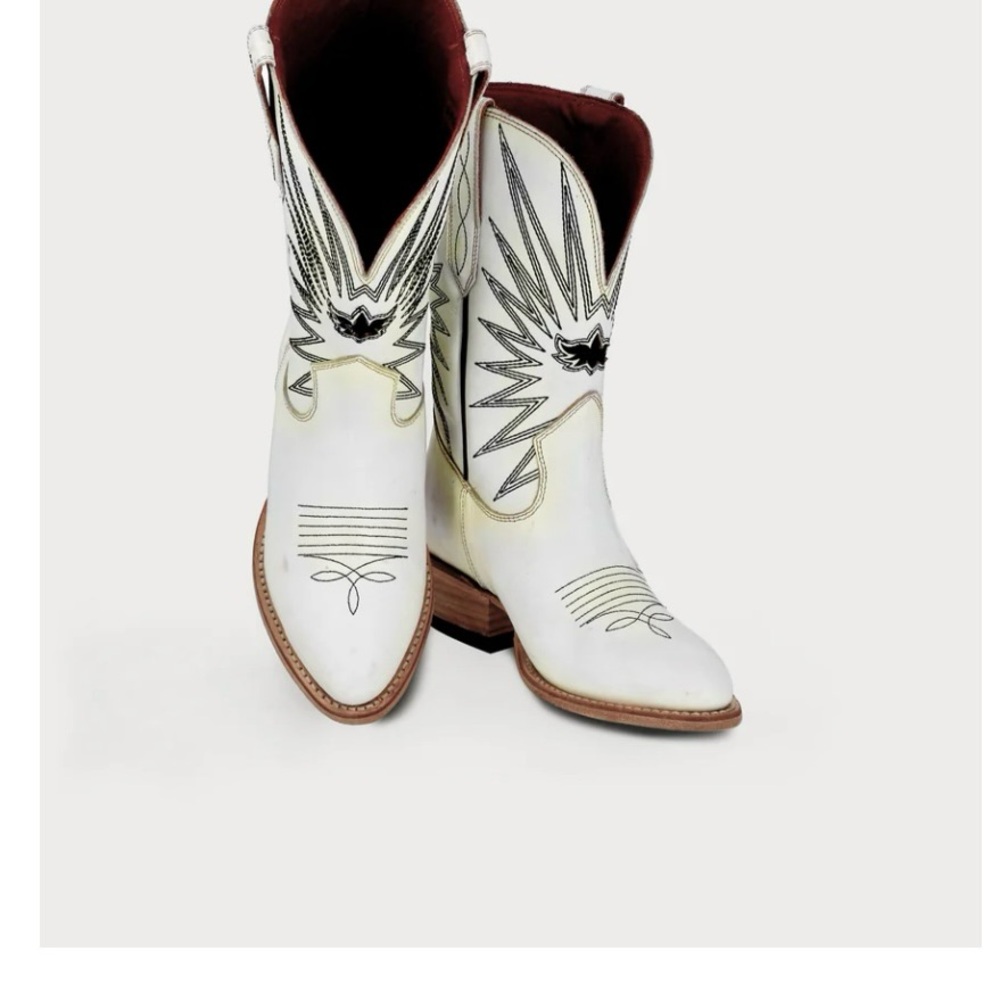 Mezcalero mezcal white cowboy boots size 8.5 - Picture 3 of 14